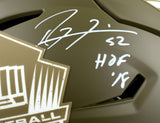 Ray Lewis Autographed Ravens HOF F/S Salute to Service Speed Flex Helmet w/HOF - Beckett W Hologram *White Image 2