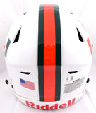 Ed Reed Ray Lewis Signed Miami Hurricanes F/S Speed Flex Helmet - Beckett W Hologram *Black Image 4