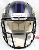 Ray Lewis Autographed Baltimore Ravens F/S Speed Authentic Helmet-Beckett W Hologram *White Image 4