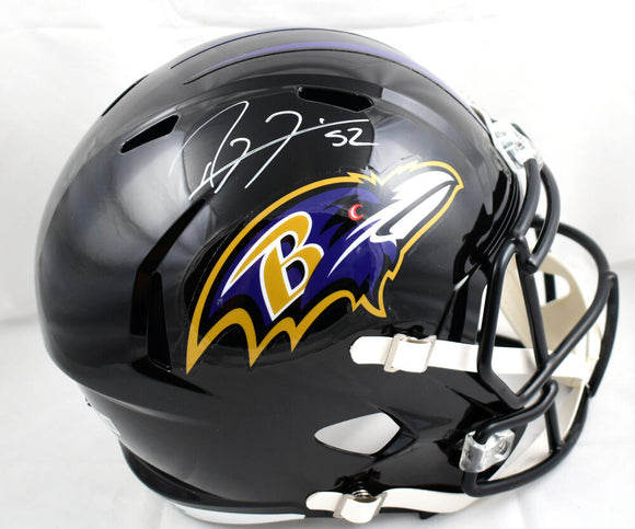Ray Lewis Signed Baltimore Ravens F/S Speed Helmet- Beckett W Hologram *White Image 1