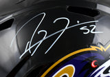 Ray Lewis Signed Baltimore Ravens F/S Speed Helmet- Beckett W Hologram *White Image 2