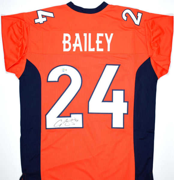 Champ Bailey Autographed Orange Pro Style Jersey-Beckett W Hologram *Black *2 Image 1