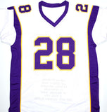 Adrian Peterson Autographed White Pro Style Stat Jersey- Beckett W Hologram *Silver Image 3