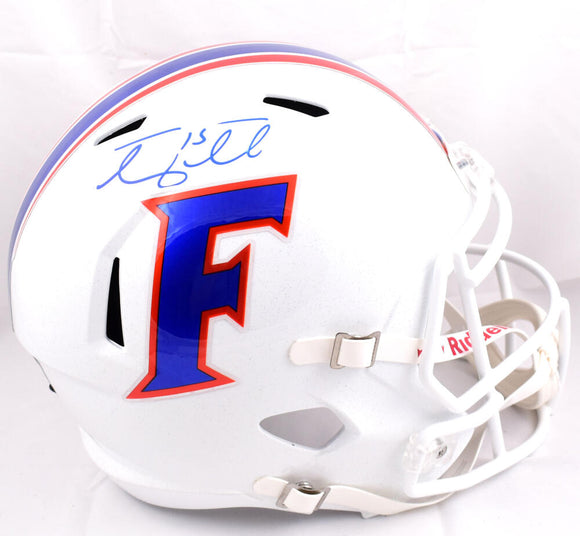 Tim Tebow Autographed Florida Gators F/S White Alt Speed Helmet - Beckett W Hologram *Blue Image 1