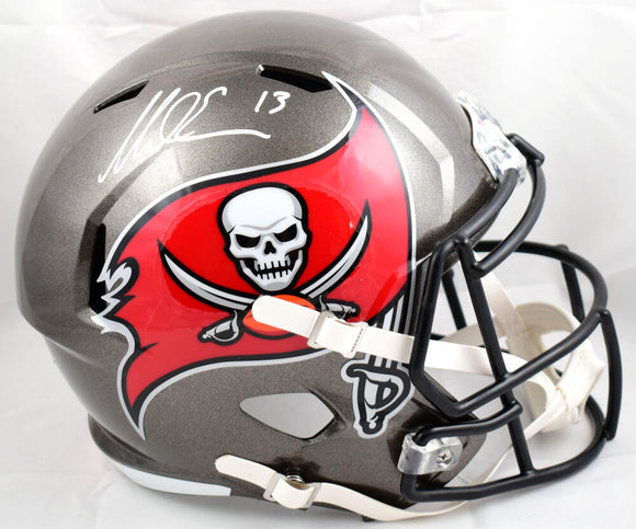 Mike Evans Autographed Tampa Bay Buccaneers F/S Speed Helmet- Beckett W Hologram *White Image 1