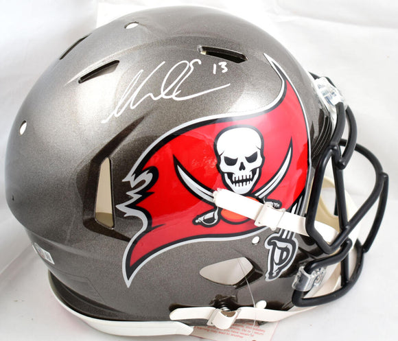Mike Evans Autographed Tampa Bay Buccaneers F/S Speed Authentic Helmet- Beckett W Hologram *White Image 1