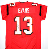 Mike Evans Autographed Red Pro Style Jersey - Beckett W Hologram *Black Image 1