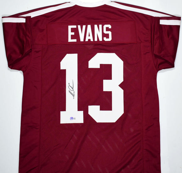 Mike Evans Autographed Maroon College Style Jersey - Beckett W Hologram *Black Image 1