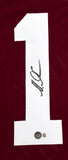Mike Evans Autographed Maroon College Style Jersey - Beckett W Hologram *Black Image 2