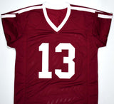 Mike Evans Autographed Maroon College Style Jersey - Beckett W Hologram *Black Image 3