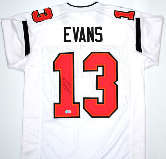 Mike Evans Autographed White Pro Style Jersey - Beckett W Hologram *Black Image 1