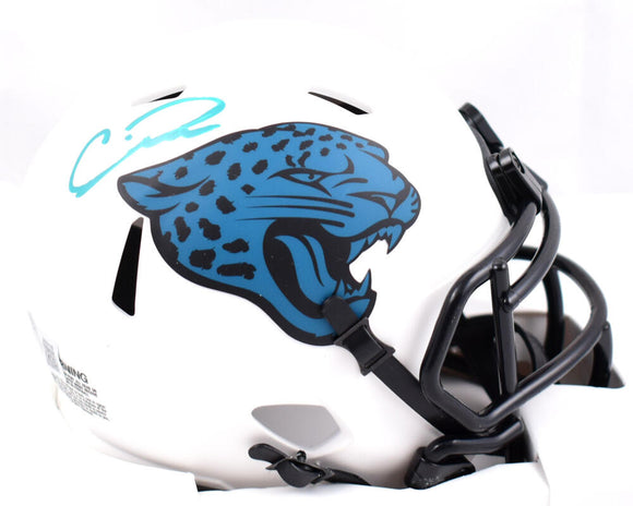 Calvin Ridley Autographed Jacksonville Jaguars Lunar Speed Mini Helmet -Beckett W Hologram *Teal Image 1