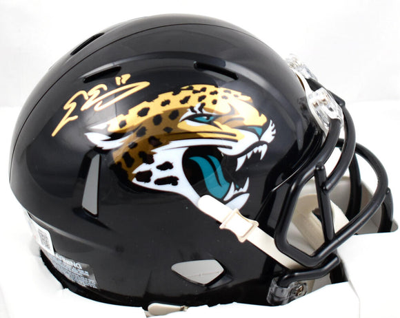 Evan Engram Autographed Jacksonville Jaguars Speed Mini Helmet -Beckett W Hologram *Gold Image 1