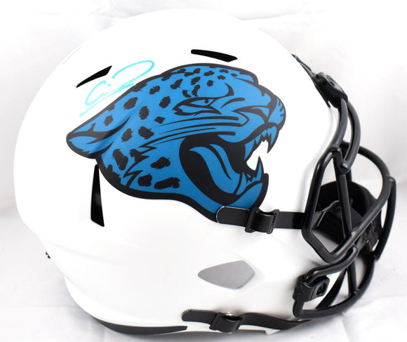 Calvin Ridley Autographed Jacksonville Jaguars F/S Lunar Speed Helmet-Beckett W Hologram *Teal Image 1