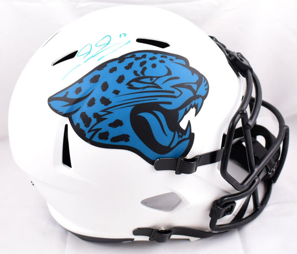 Evan Engram Autographed Jacksonville Jaguars F/S Lunar Speed Helmet-Beckett W Hologram *Teal Image 1