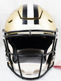 Derek Carr Autographed New Orleans Saints F/S Speed Flex Helmet-Beckett W Hologram *Black *Smeared  Image 4