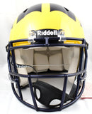 Charles Woodson Autographed Michigan Wolverines F/S Speed Authentic Helmet w/Insc - JSA W Auth *Yellow *DINGED Image 4