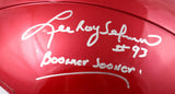 Lee Roy Selmon Autographed Oklahoma Sooners F/S Riddell Authentic Helmet w/Boomer Sooner- JSA *Silver Image 2