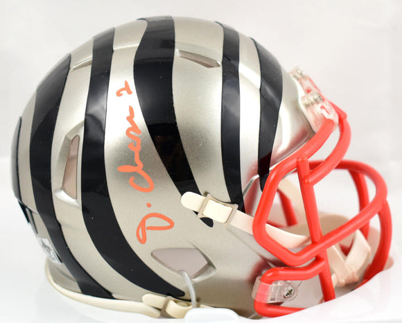 Ja'Marr Chase Autographed Cincinnati Bengals Flash Mini Helmet -Beckett W Hologram *Orange Image 1
