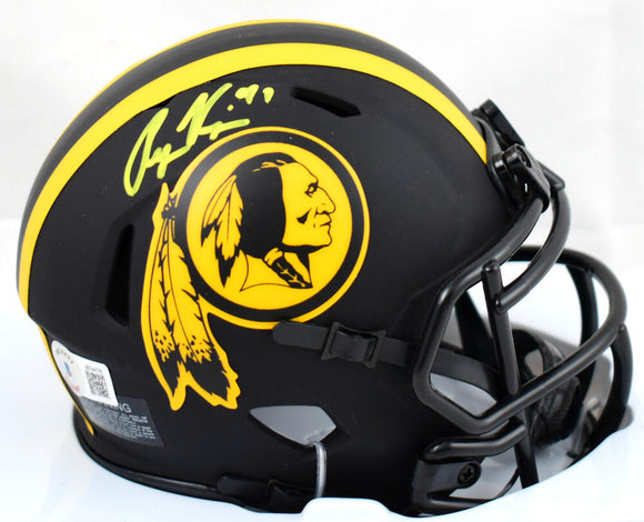 Ryan Kerrigan Autographed Washington Football Eclipse Speed Mini Helmet - Beckett W Hologram *Yellow Image 1