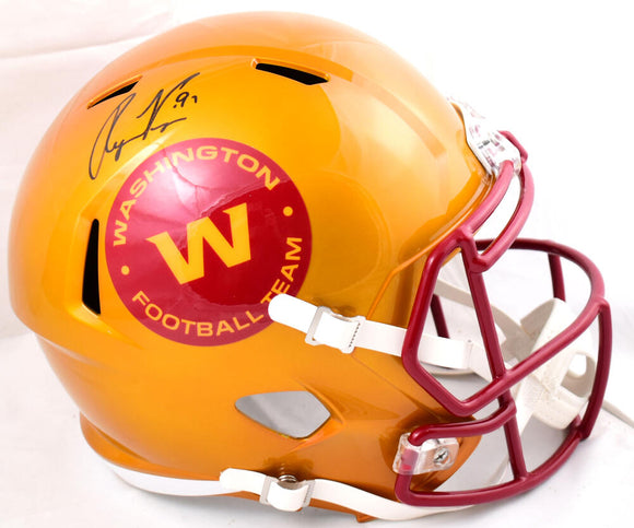 Ryan Kerrigan Autographed Washington Football Team F/S Flash Speed Helmet-Beckett W Hologram *Black Image 1