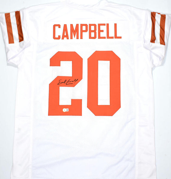 Earl Campbell Autographed White College Style Jersey - Beckett W Hologram *Black Image 1