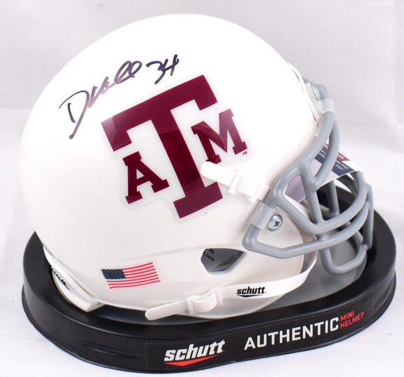 Dante Hall Autographed Texas A&M Aggies White Schutt Mini Helmet- JSA W *Black Image 1