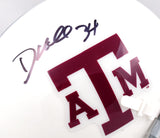 Dante Hall Autographed Texas A&M Aggies White Schutt Mini Helmet- JSA W *Black Image 2