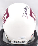 Dante Hall Autographed Texas A&M Aggies White Schutt Mini Helmet- JSA W *Black Image 3