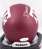 Dante Hall Autographed Texas A&M Aggies Maroon Schutt Mini Helmet- JSA W *Silver Image 3