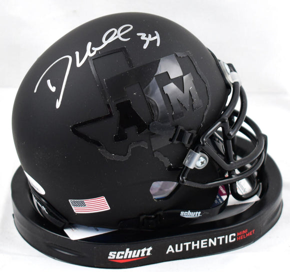 Dante Hall Autographed Texas A&M Aggies Black Schutt Mini Helmet- JSA W *Silver Image 1