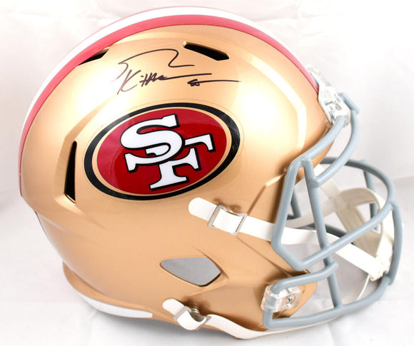 George Kittle Autographed San Francisco 49ers F/S Speed Helmet - Beckett W Hologram Image 1