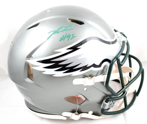 Jalen Carter Autographed Philadelphia Eagles F/S Flash Speed Authentic Helmet- JSA W *Green Image 1