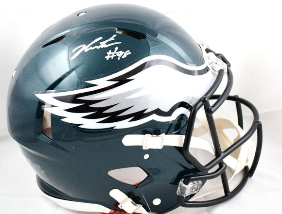 Jalen Carter Autographed Philadelphia Eagles F/S Speed Authentic Helmet- JSA W *Silver Image 1