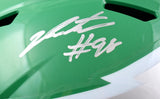 Jalen Carter Autographed Philadelphia Eagles F/S Alternate 2023 Speed Helmet- JSA W *Silver Image 2