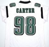 Jalen Carter Autographed White Pro Style Jersey- Beckett W Hologram *Black Image 1