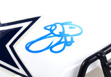 Emmitt Smith Autographed F/S Dallas Cowboys Flat White Speed Helmet- Beckett W Hologram *Blue Image 2