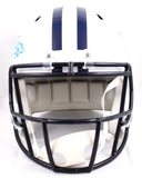 Emmitt Smith Autographed F/S Dallas Cowboys Flat White Speed Helmet- Beckett W Hologram *Blue Image 4