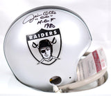 Jim Otto Autographed Raiders 1963 TK Mini Helmet w/HOF -  JSA W *Black Image 1