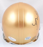 Manti Te'o Signed Notre Dame Fighting Irish Mini Helmet - JSA W *Black Image 3