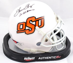 Thurman Thomas Autographed Oklahoma State Schutt Mini Helmet - Beckett Hologram *Black Image 1
