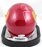 Matt Leinart Autographed USC Trojans Schutt Mini Helmet W/ Heisman- JSA W *Silver Image 3