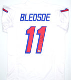 Drew Bledsoe Autographed White Pro Style Jersey - Beckett W Hologram *Black Image 1