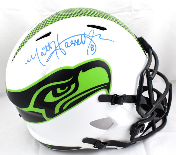 Matt Hasselbeck Autographed Seattle Seahawks Lunar Speed F/S Helmet- Beckett W Hologram *Blue Image 1
