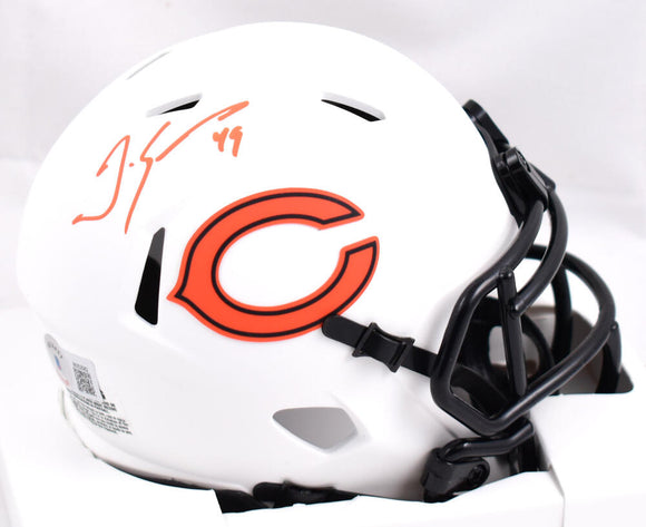 Tremaine Edmunds Autographed Chicago Bears Lunar Speed Mini Helmet-Beckett W Hologram *Orange Image 1