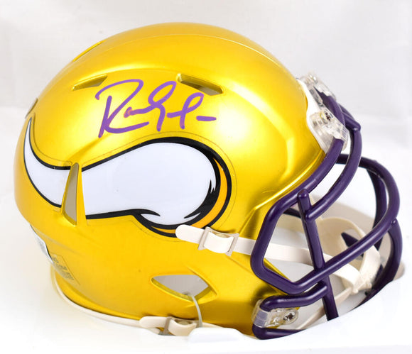 Randy Moss Autographed Minnesota Vikings Flash Speed Mini Helmet-Beckett W Hologram *Purple Image 1