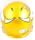 Randy Moss Autographed Minnesota Vikings Flash Speed Mini Helmet-Beckett W Hologram *Purple Image 3