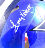 Tony Dorsett Autographed Dallas Cowboys F/S Flash Speed Authentic Helmet- Beckett W Hologram *White Image 2