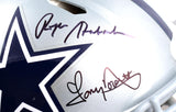 Drew Pearson Roger Staubach Tony Dorsett Signed Cowboys F/S Speed Authentic Helmet-Beckett W Hologram *Black Image 2