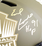 Tony Dorsett Earl Campbell Autographed F/S Salute to Service Speed Helmet w/HOF- Beckett W Hologram *Gold Image 2